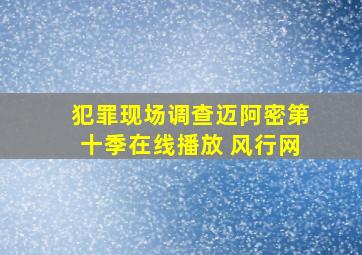 犯罪现场调查迈阿密第十季在线播放 风行网